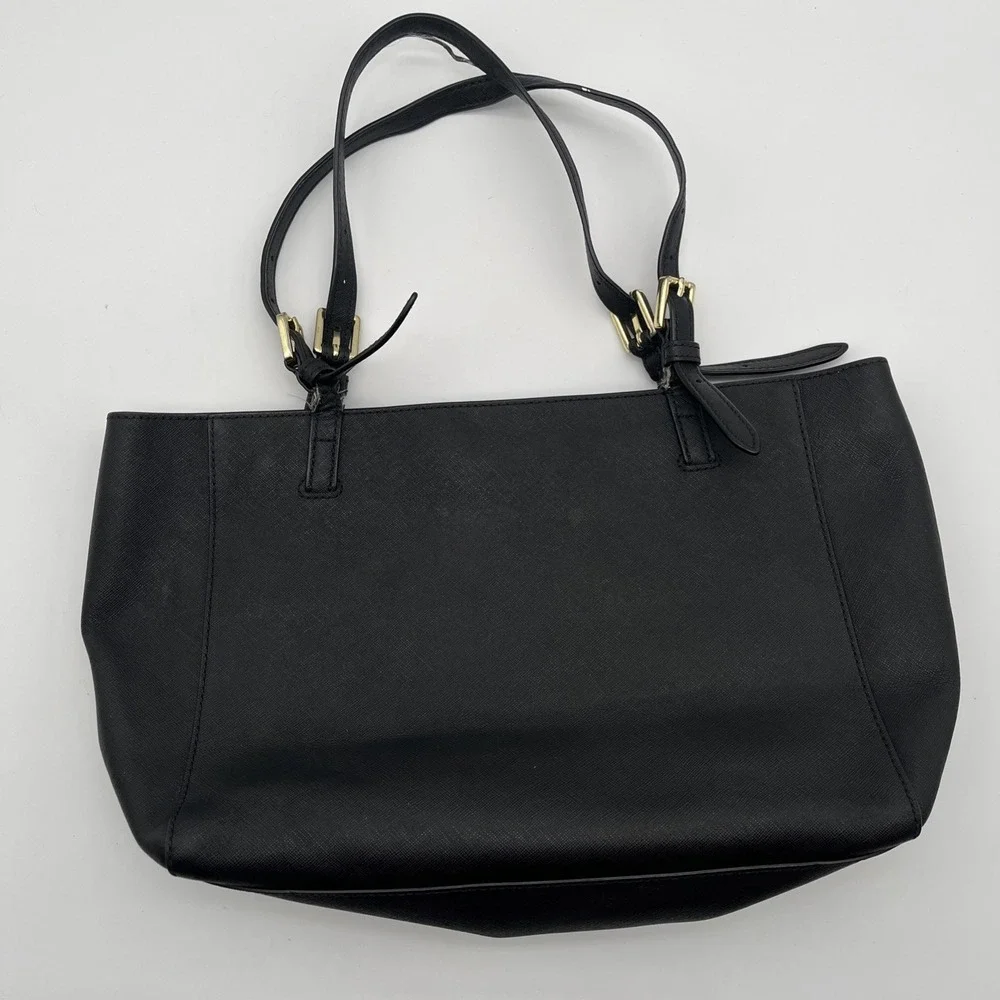 Tory Burch Saffiano Pebble Leather Black Large Tote‎ Bag